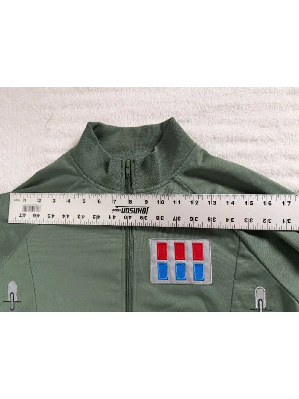 Star Wars ThinkGeek Rebel Alliance Rank Badge Track Jacket Olive Green Small